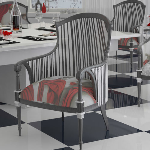 Fauteuil classique - MONTECARLO - MBM Biliardi - en tissu / 4 pieds / avec accoudoirs