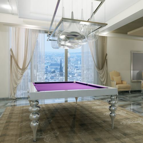 Table de billard design nouveau baroque - PARIGI - MBM Biliardi - résidentielle / professionnelle / en hêtre