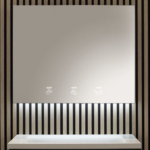 Armoire de toilette à miroir 3 fonctions - BTM03 - Mediclinics, s.a. - avec éclairage intégré / avec distributeur de savon / avec distributeur de papier