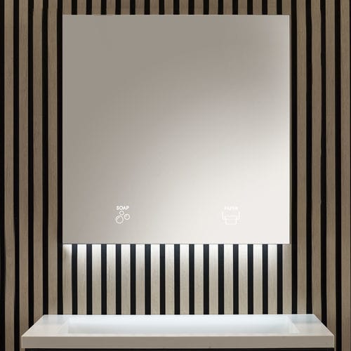 Armoire de toilette à miroir 2 fonctions - BTM13 - Mediclinics, s.a. - avec distributeur de savon / avec distributeur de papier / contemporaine