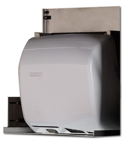 Sèche-mains automatique - M17A-24BTM - Mediclinics, s.a. - derrière le miroir / pour établissement de santé / avec support de fixation