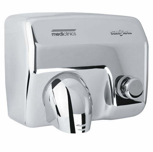 Sèche-mains bouton poussoir - E88C - Mediclinics, s.a. - mural / encastrable / en acier