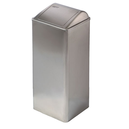 Poubelle hygiénique - PP0080CS - Mediclinics, s.a. - murale / en acier inoxydable / à couvercle basculant