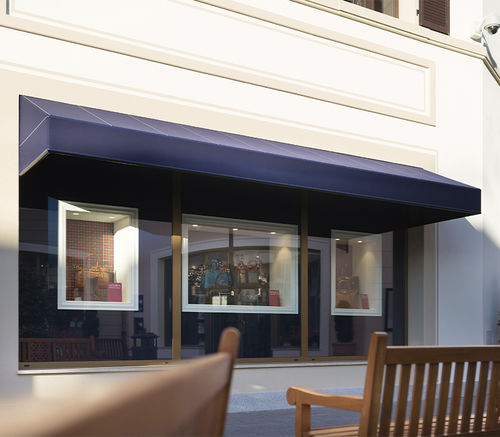 Store banne à projection - AMERICA - KE Outdoor Design - motorisé / blanc / bleu