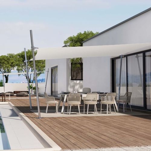 Voile d'ombrage enroulable - KHEOPE SKIN - KE Outdoor Design - pour bâtiment / rectangulaire / en inox