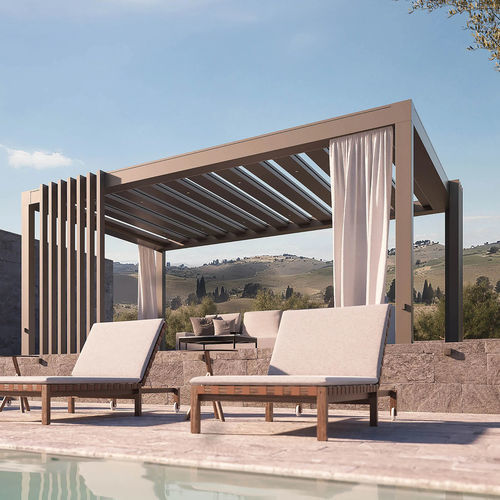 Pergola adossée - CARRERA S - Pratic S.p.A - autoportée / aluminium / à lames orientables