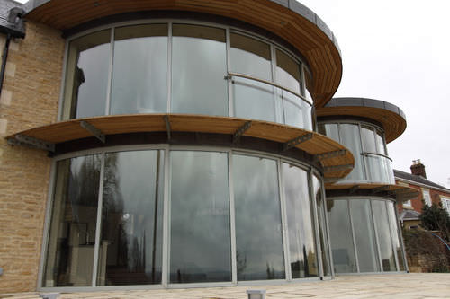 Porte d'entrée - CURVED GLASS PATIO DOORS - BALCONY - en verre / coulissante / vitrée