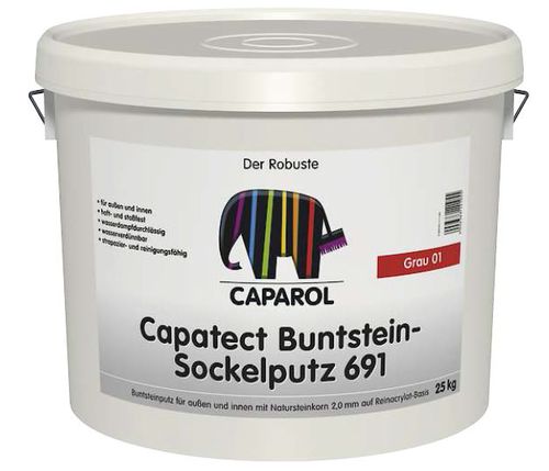 Enduit de parement - CAPATECT-BUNTSTEIN-SOCKELPUTZ 691 - Caparol - de finition / isolant thermique / extérieur