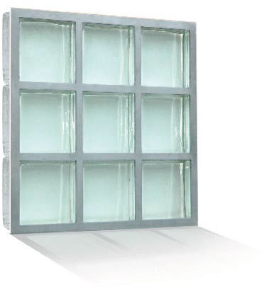 Brique de verre carrée - DIVISION 8 High Performance System  - Pittsburgh Corning - sablée / à haute résistance / pare-balles