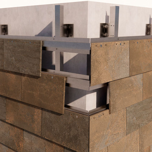 Système de façade en céramique - RUSTIKOTTA CLASSIC - Tempio - en aluminium / acoustique / résistant aux intempéries