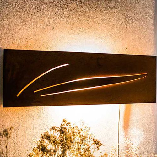 Applique murale contemporaine - HERBA - Logical Space design - d'extérieur / en acier COR-TEN® / sculpturale