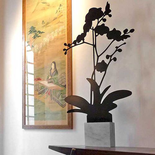 Sculpture en marbre de Carrare - ORCHID - Logical Space design - en aluminium / à poser / blanche