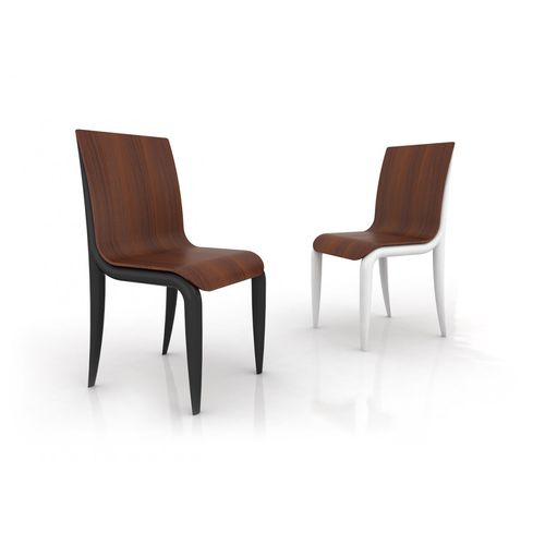 Chaise contemporaine - CALI - Dar en Art  - d'intérieur / en contreplaqué moulé / avec piètement en bois laqué