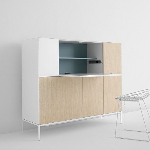 Buffet haut - VISION CABINET - pastoe - contemporain / en bois / en bois laqué