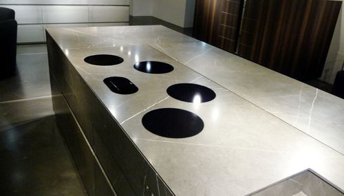 Table de cuisson à induction - 4MM RVS - ABK InnoVent - 4 foyers / encastrable / avec commandes tactiles