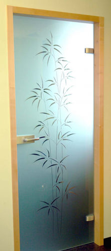 Porte d'intérieur - BAMBOUS  - MIROITERIE PETITJEAN - en verre / battante / vitrée