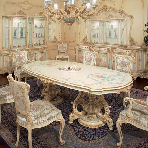 Table à manger de style - FRATELLI RADICE SRL - en bois laqué / ovale / résidentielle