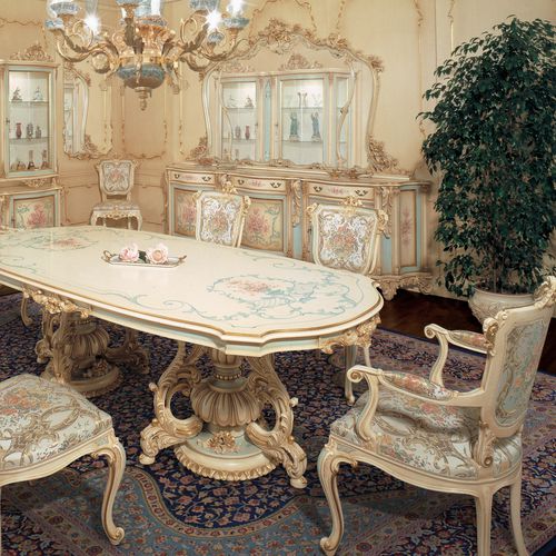 Chaise de style Louis XV - FRATELLI RADICE SRL - d'intérieur / en tissu / avec piètement en bois laqué