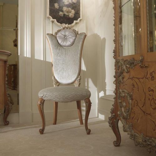 Chaise de salle à manger de style - MOD.397 - FRATELLI RADICE SRL - d'intérieur / en tissu / avec piètement en bois