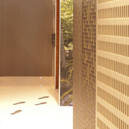 Panneau acoustique mural - Decustik - en MDF / aspect bois / pour agencement intérieur