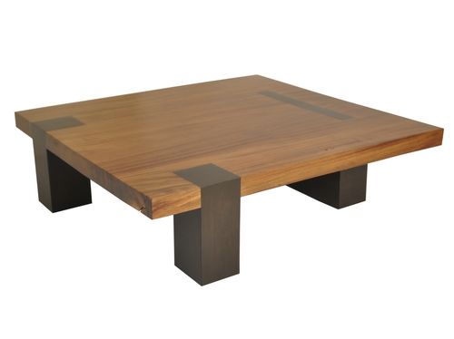 Table basse contemporaine - SQUARE TAMBURIL - Rotsen Furniture - en bois / carrée / en matériaux de récupération