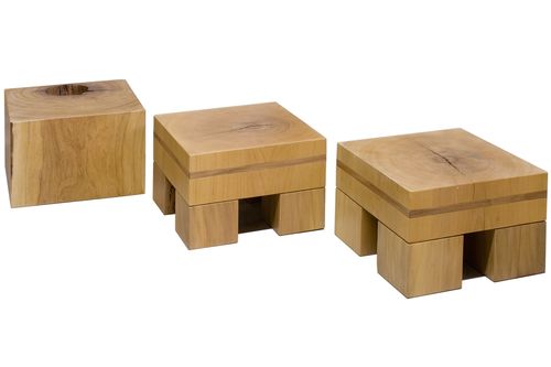 Tabouret contemporain - MULTI-USE  - Rotsen Furniture - en bois / en matériaux de récupération