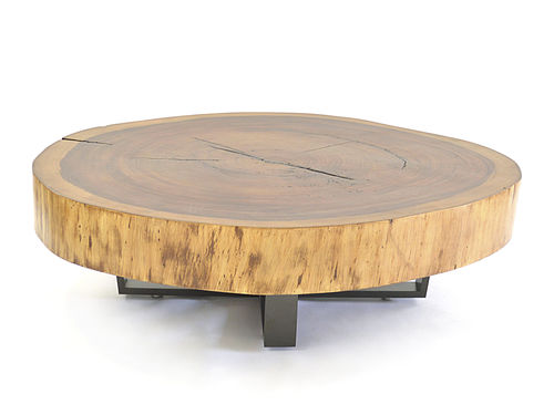 Table basse contemporaine - BOLACHA - Rotsen Furniture - en bois / en métal / ronde
