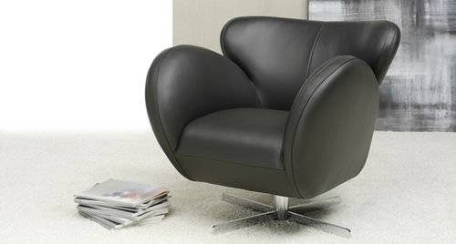 Fauteuil contemporain - SUPERSONIC - Machalke - en cuir / pivotant
