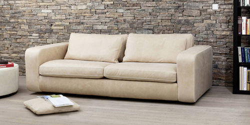 Canapé contemporain - VALENTINO - Machalke - en cuir / beige / 2 places