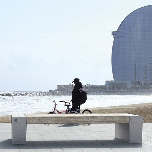 Banc public en grès - ERACLEA GRES - BELLITALIA - contemporain / en pierre reconstituée / sans dossier