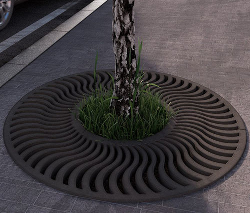 Grille d'arbre ronde - SOLAR - BELLITALIA - en béton / ultra performant (BFUP)
