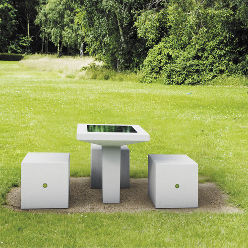 Table d'échecs d'extérieur - BELLITALIA - contemporaine / pour espace public / en acier inoxydable