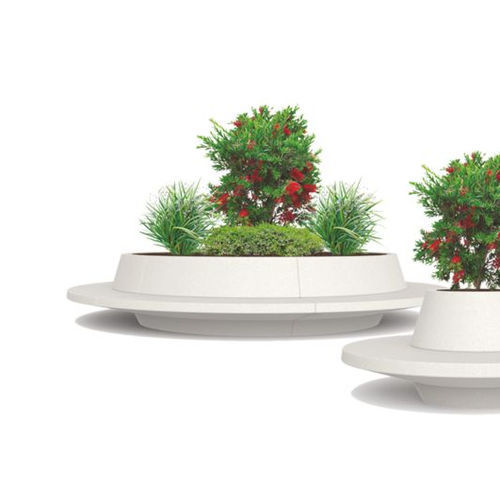 Jardinière en pierre reconstituée - LIDO' 4500 S - BELLITALIA - ronde / modulable / avec éclairage intégré