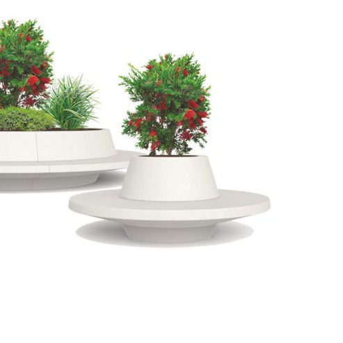 Jardinière en pierre reconstituée - LIDO' 2000 S - BELLITALIA - ronde / modulable / avec banc intégré