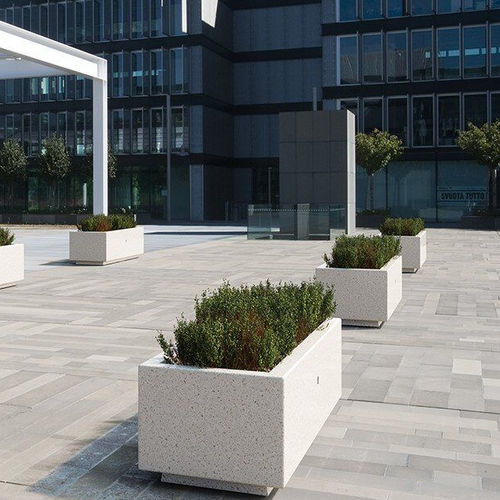Jardinière en pierre reconstituée - DEMETRA FD - BELLITALIA - rectangulaire / modulable / avec réservoir