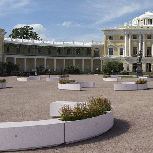 Jardinière en pierre reconstituée - DEMETRA FC - BELLITALIA - courbée / modulable / avec réservoir