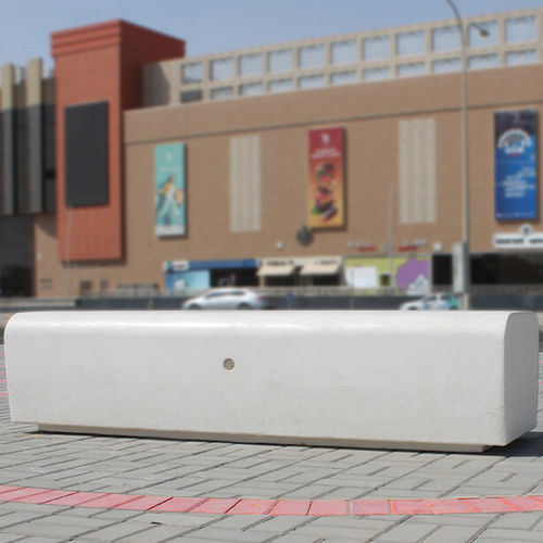 Banc public contemporain - ONDA D - BELLITALIA - en pierre reconstituée / avec dossier / sans accoudoirs