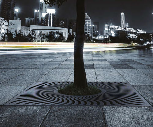 Grille d'arbre carrée - SOLAR - BELLITALIA - en béton / ultra performant (BFUP)