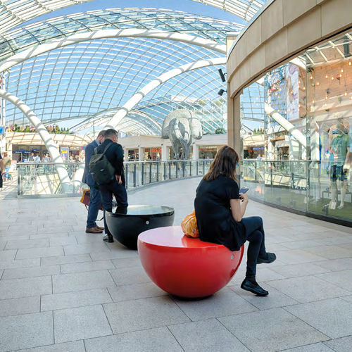 Banc public contemporain - FAMILY - BELLITALIA - en pierre reconstituée / sans dossier / sans accoudoirs