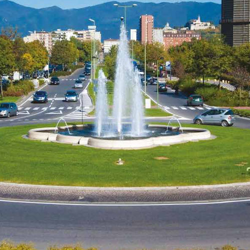 Fontaine publique - ORCHIDEA - BELLITALIA - au sol / en pierre reconstituée / contemporaine