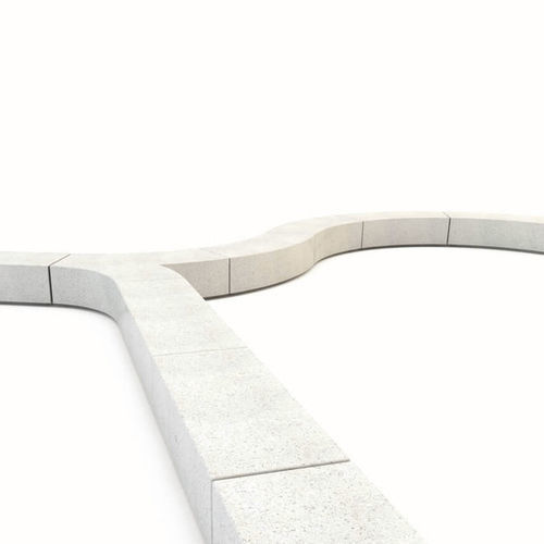 Banc public contemporain - KUBB CC - BELLITALIA - en pierre reconstituée / sans dossier / sans accoudoirs