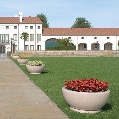 Jardinière en pierre reconstituée - ESTATE - BELLITALIA - ronde / contemporaine / pour espace public