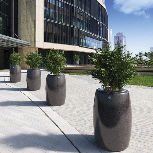 Jardinière en pierre reconstituée - ORIONE - PEGASO - BELLITALIA - ronde / en hauteur / contemporaine