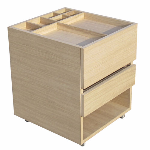 Caisson de bureau en chêne - PRIVATE DESK - Nonjetable - à 2 tiroirs / à roulettes