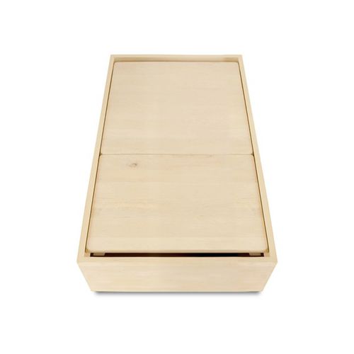 Table basse contemporaine - Petite table basse ETERNITY bouleau noire - Nonjetable - en bouleau / avec piètement en bouleau / rectangulaire