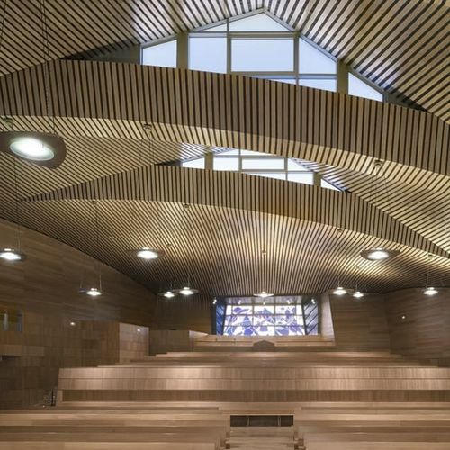 Plafond en bambou - VC PLY5 - Grupo GUBIA - en contreplaqué / en lames / pour salle de conférence