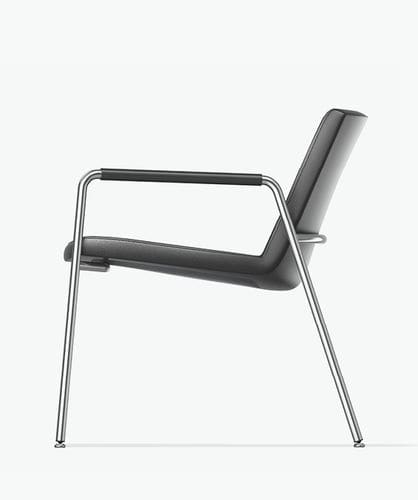 Fauteuil visiteur contemporain - LEON LOUNGE - Casala - en tissu / en métal / 100% recyclable