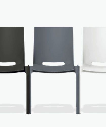 Chaise de conférence d'intérieur - MONOLINK - Casala - en plastique / tapissée / empilable