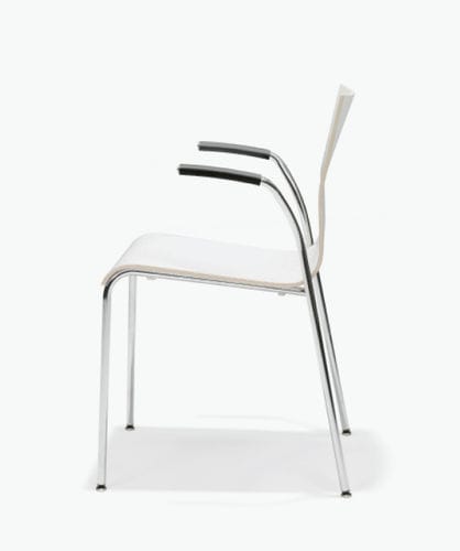 Chaise visiteur contemporaine - NOA III - Casala - d'intérieur / en tissu / en hêtre