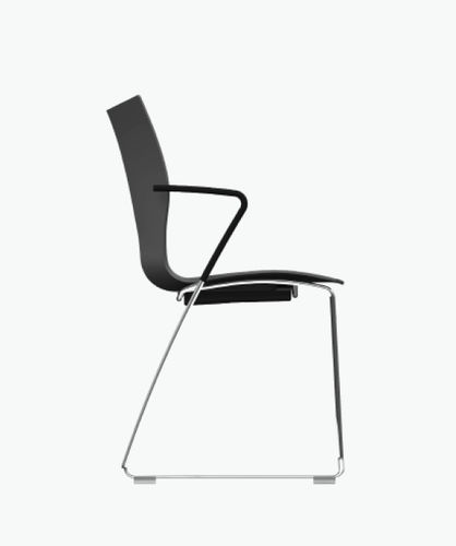 Chaise visiteur contemporaine - ONYX I - Casala - d'intérieur / en acier / en hêtre